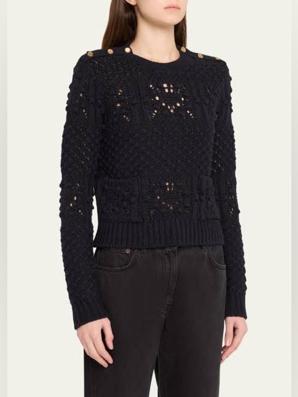 NWT FRAME patch pocket wool-blend sweater